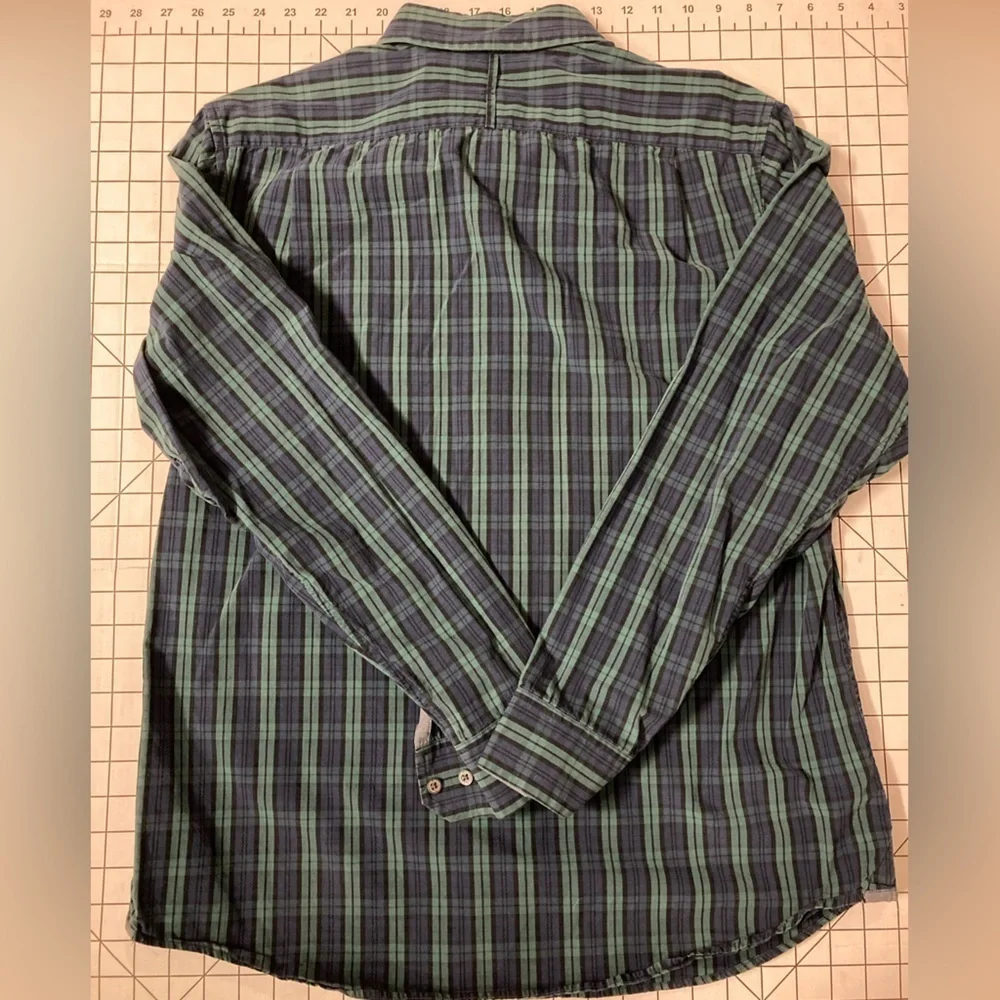 Banana Republic‎ Men’s Large Blue/Green Button Down Shirt